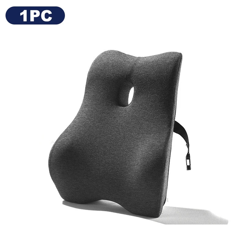 Office Waist Pillow Ergonomic Lumbar Support Memory Cotton 4D Curved Waist Pad Car Waist Rest Office Waist Pillow Ergonomic Lumb